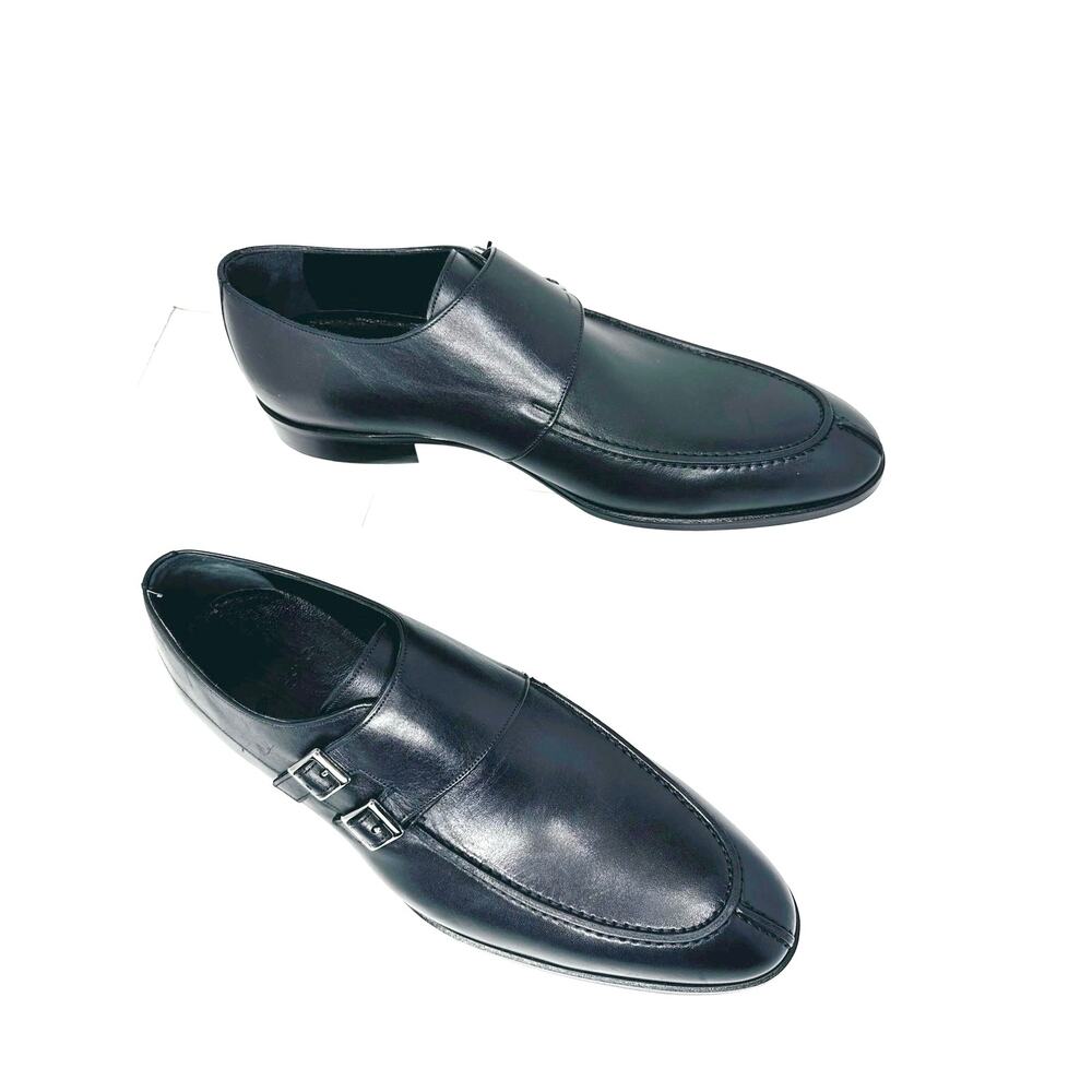 Vellapais Black Double Monk Strap Dress Shoes Arlington size US 13 - Picture 5 of 11